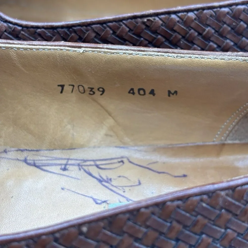 Mezlan COZUMEL Cognac Brown Tassel‎ Woven Men's Size 9 M Dress Shoe Loafer